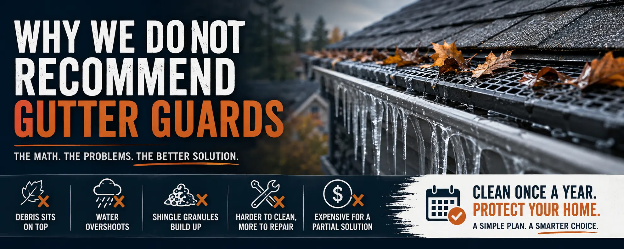 Why We Do not Recommend Gutter Guards Why We Do not Recommend Gutter Guards